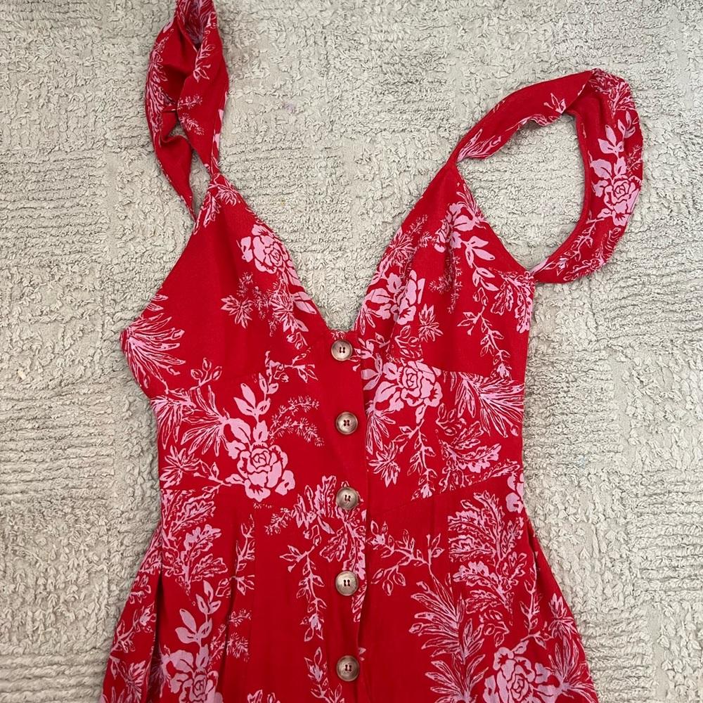 Free people floral jumpsuit